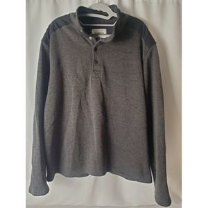 Goodfellow & Co Men's Size XL Sweater Gray 1/4 Snap Button Pullover Long Sleeve‎